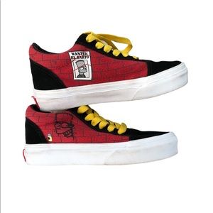 Vans Boys Shoes, Bart Simpson, original shoestrings, Sz 11, EUC